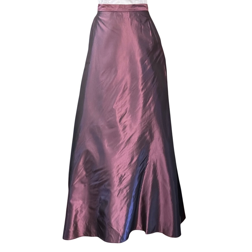 Vintage Anthropologie Maxi Skirt Iridescent Taffeta Mermaidcore Formal Elegant
